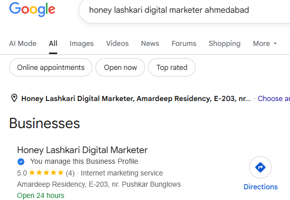 HONEY LASHKARI GOOGLE RANK